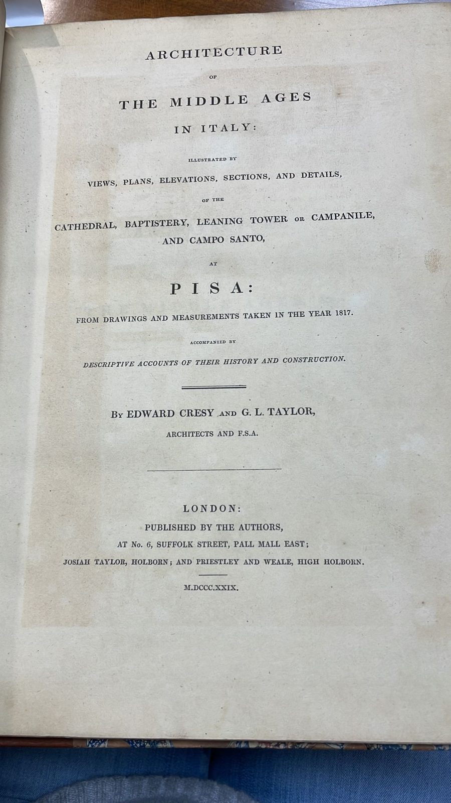 Edward Cresy & G. L. Taylor, Architecture of the Middle Ages in Italy