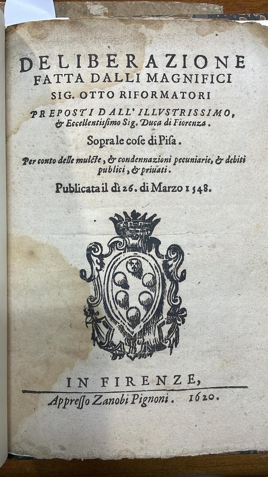 Deliberazione sopra le cose di Pisa