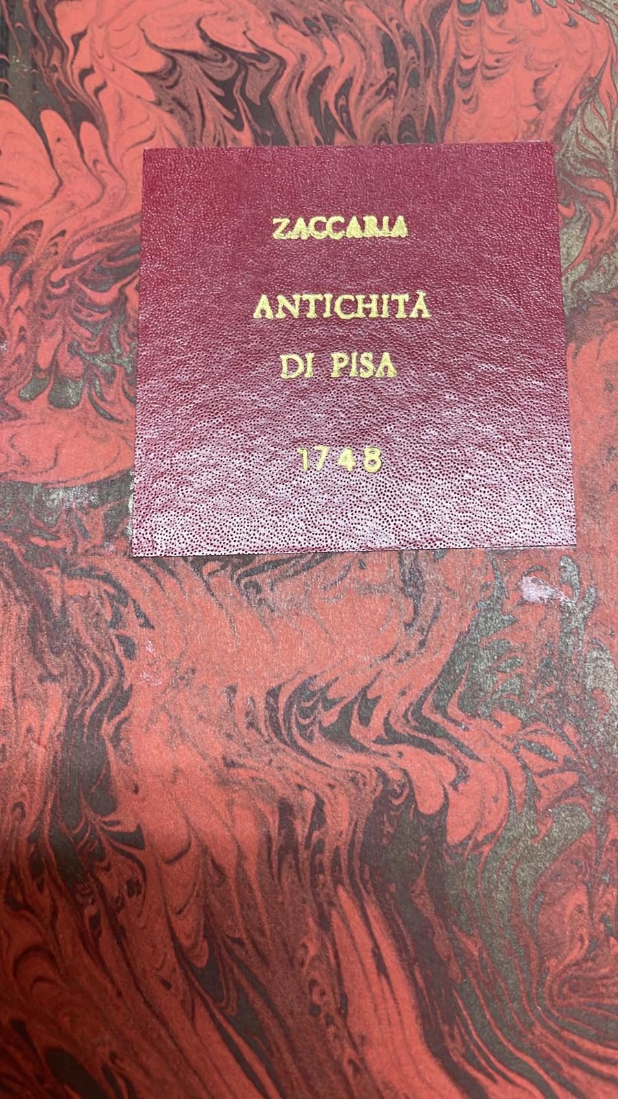 Francesco Antonio Zaccaria, Lettere sopra alcune antichità di Pisa